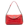 Chanel Medium Glazed Calfskin Stitch It Fold Over Flap Secondhand